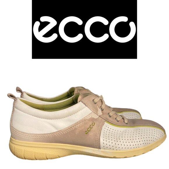 Ecco Leather Lace-Up Sport Sneakers - Size 37EU/US 6 - Picture 1 of 8